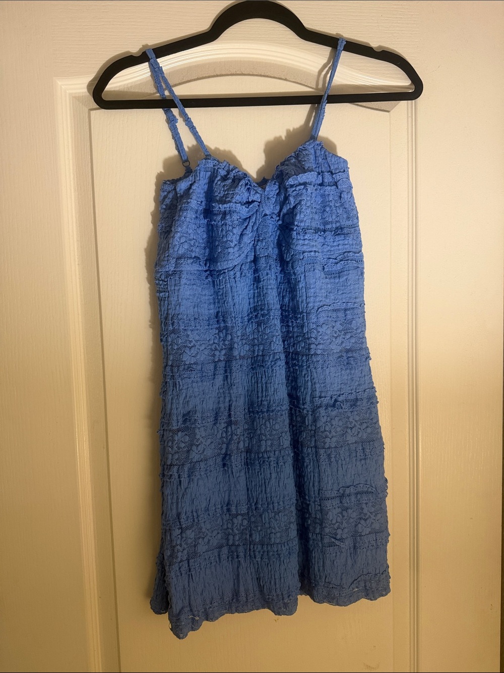 Altar'd State Periwinkle Spaghetti Strap Textured Sundress